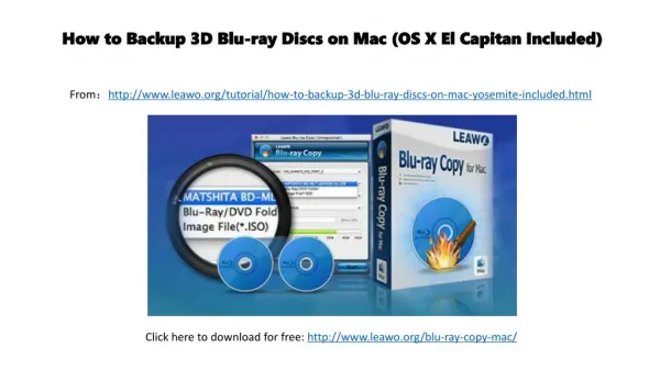 How to backup 3 d blu ray discs on mac (os x el capitan included)