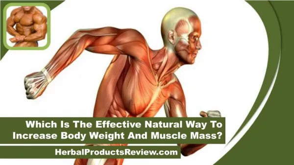 Which Is The Effective Natural Way To Increase Body Weight And Muscle Mass?