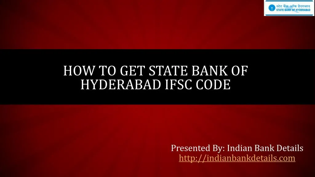 how to get state bank of hyderabad ifsc code