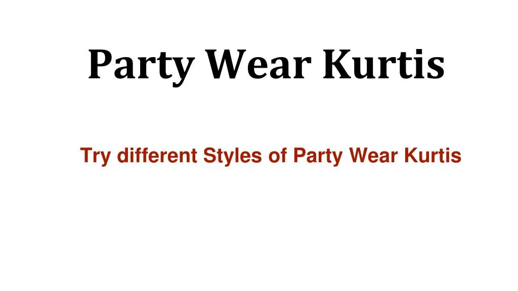 party wear kurtis