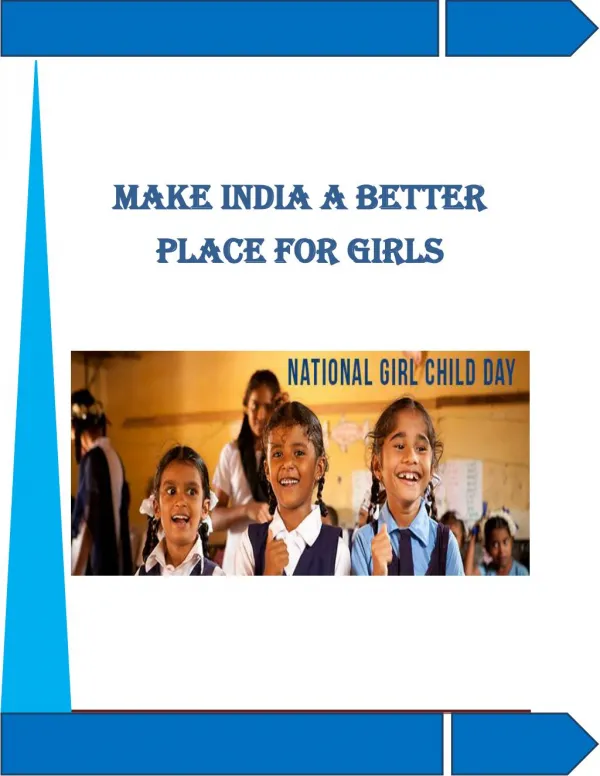 Make India a Better Place for Girls