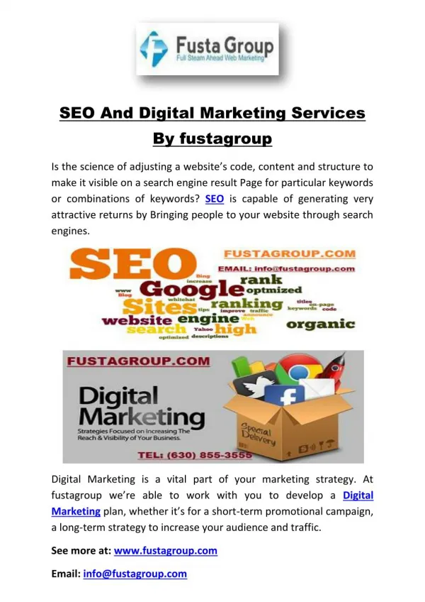 SEO And Digital Marketing Services By fustagroup