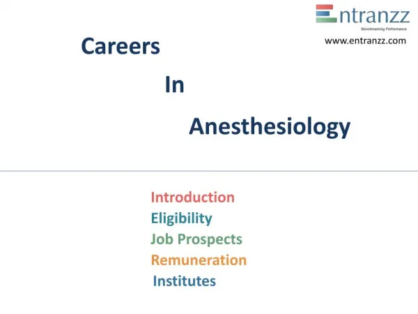 Careers In Anesthesiology