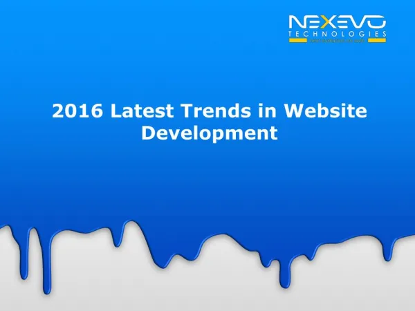 2016 Latest Trends in Website Development