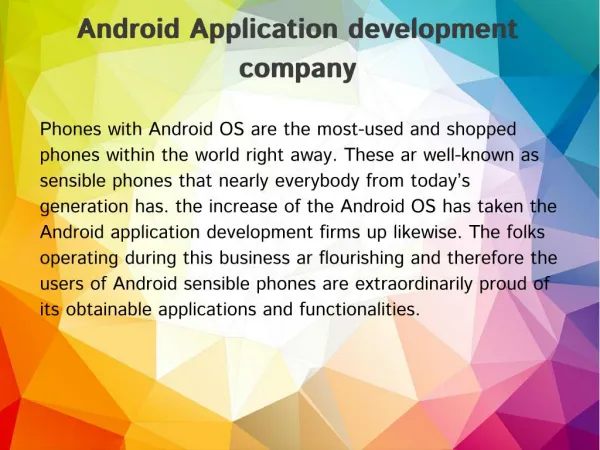 Android Application development company