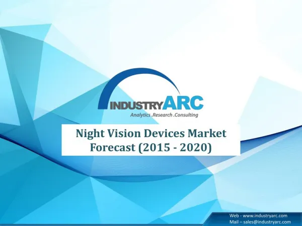 Night Vision Devices Market Trends and Strategic Focus Report by IndustryARC