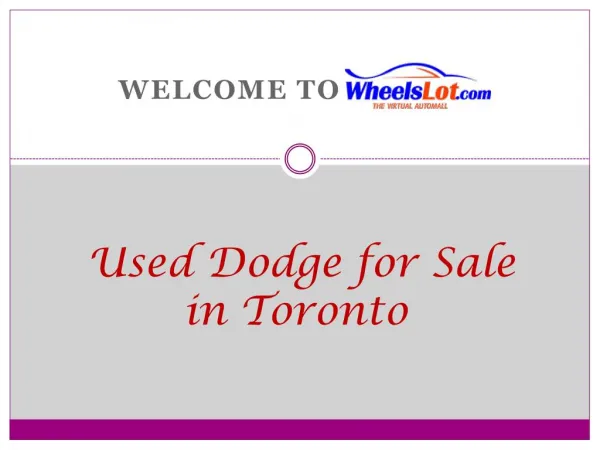 Used Dodge Grand Caravan for sale in Toronto