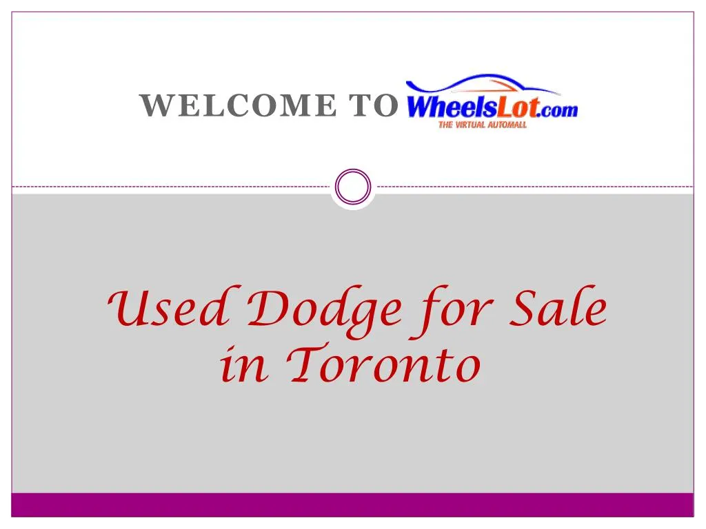 used dodge for sale in toronto