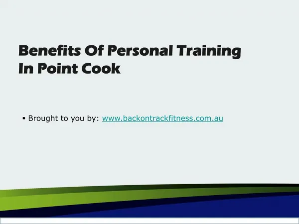 Benefits Of Personal Training In Point Cook