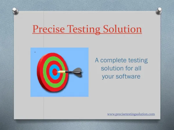 PreciseTestingSolution | A complete Software testing comapny