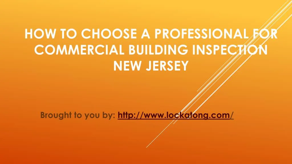 how to choose a professional for commercial building inspection new jersey