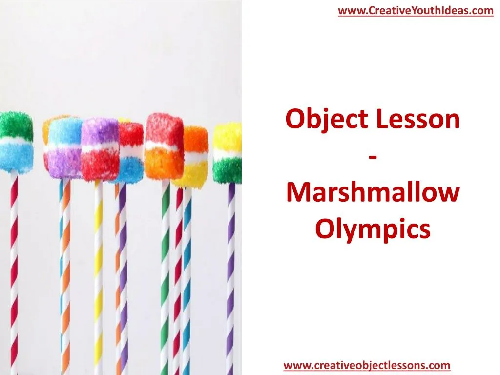 object lesson marshmallow olympics