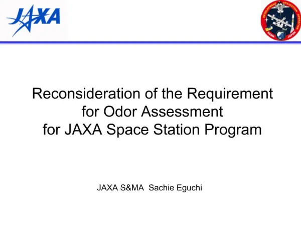 Reconsideration of the Requirement for Odor Assessment for JAXA Space Station Program