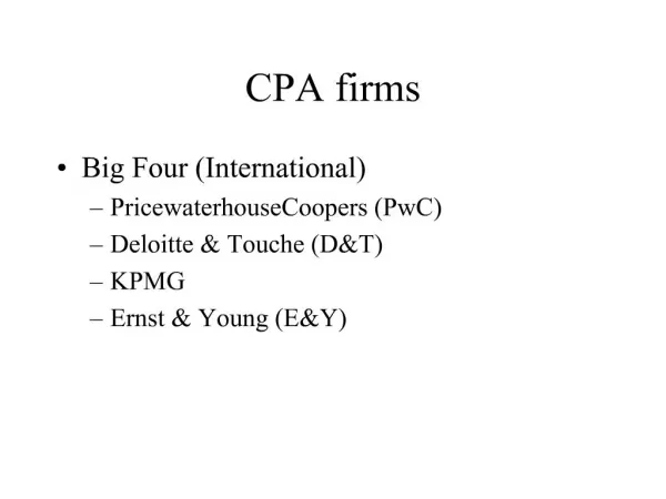 CPA firms