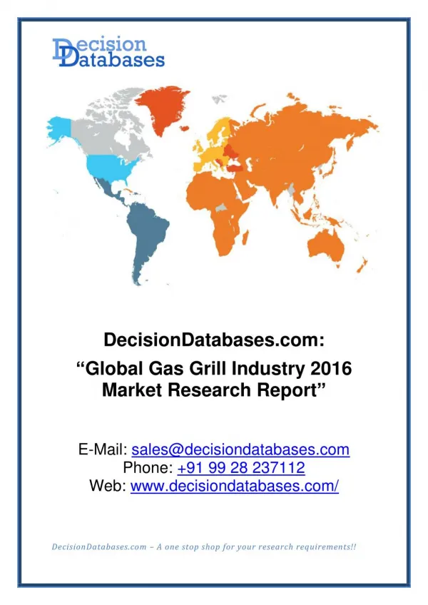 Gas Grill Market International Analysis and Forecasts 2020