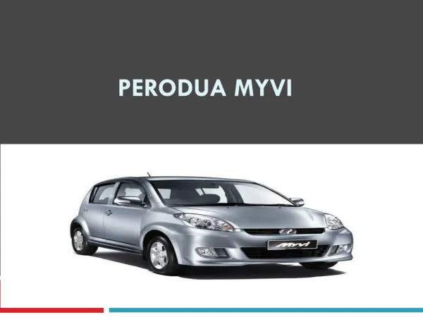 Perodua Myvi