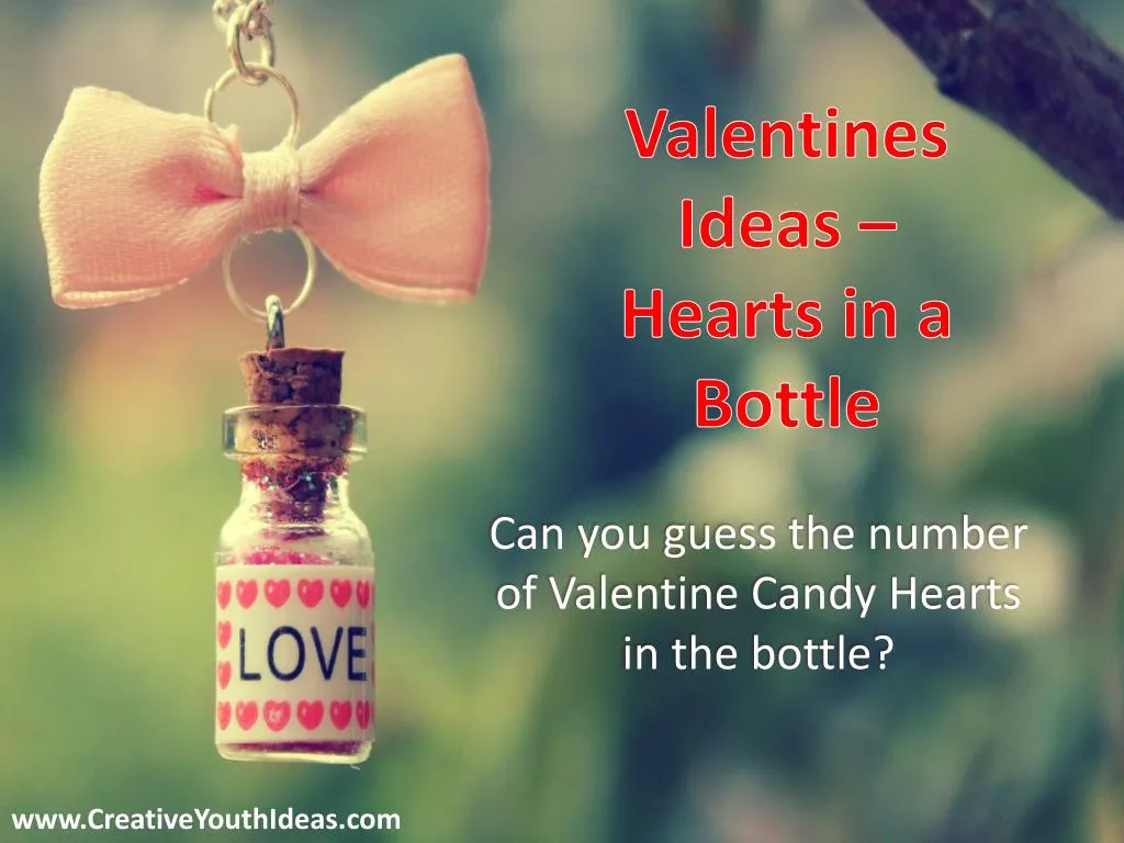 valentines ideas hearts in a bottle