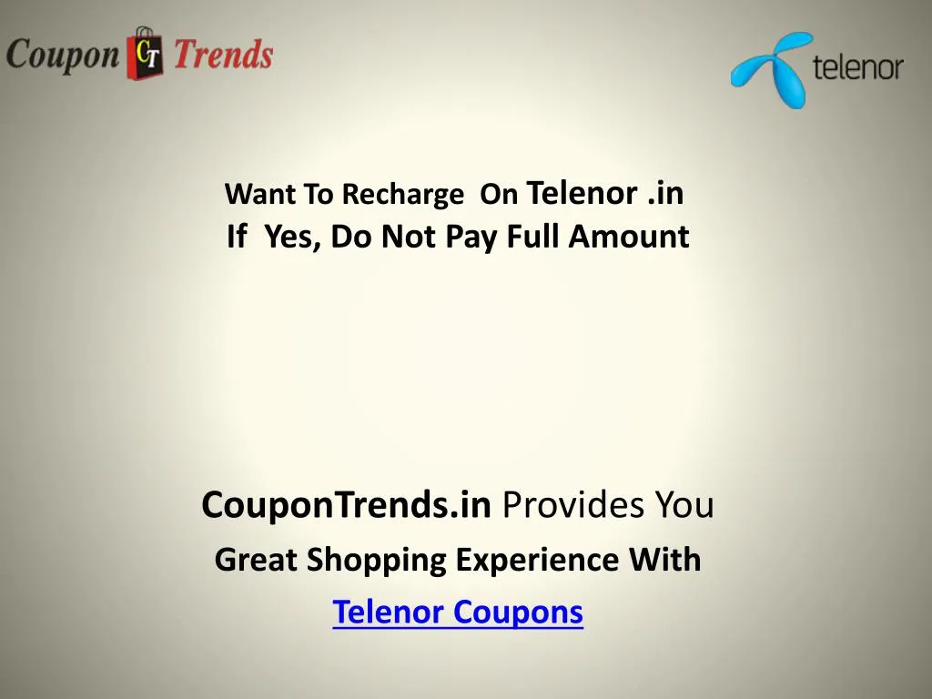 want to recharge on telenor in if yes do not pay full amount