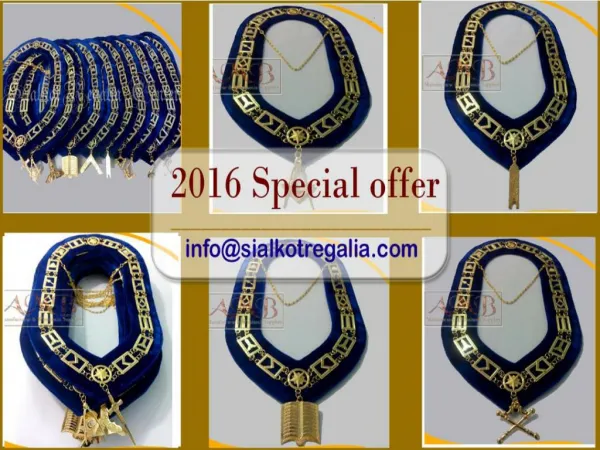 Blue Lodge Mason chain collar Gold