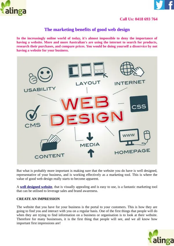 The marketing benefits of good web design