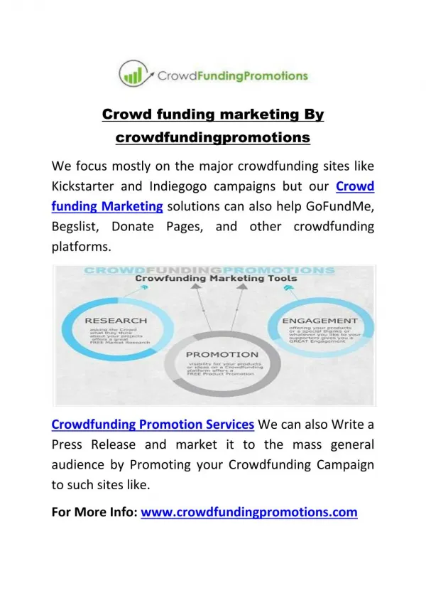 Crowd funding marketing By crowdfundingpromotions