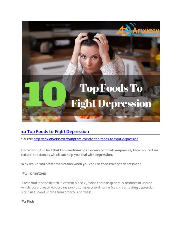 10 Top Foods to Fight Depression