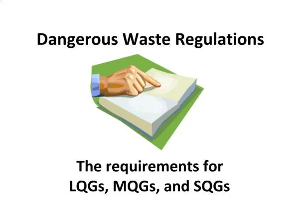 Dangerous Waste Regulations