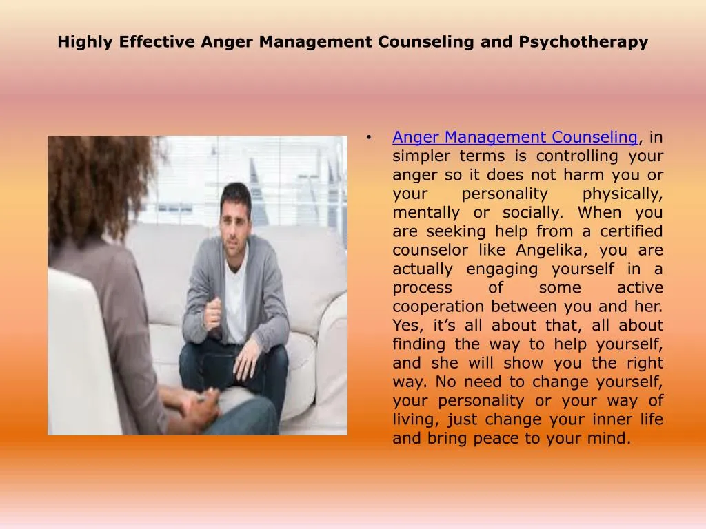 highly effective anger management counseling and psychotherapy