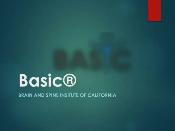Basicspine Surgical and non Surgical Treatment Services in California