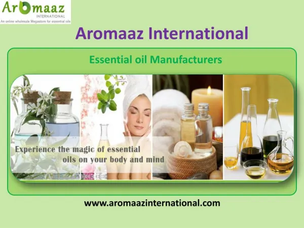 Organic essential oils manufacturer in india
