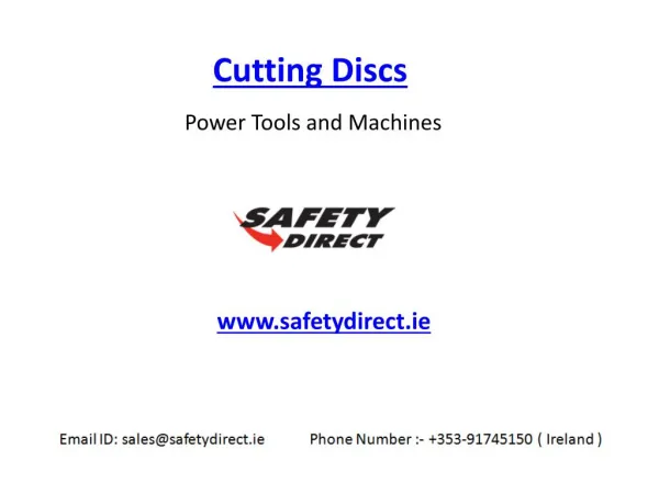 Cutting Discs in Ireland at SafetyDirect.ie