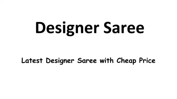 Latest Designer Saree with Cheap Price