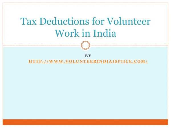 Tax Deductions for Volunteer Work in India