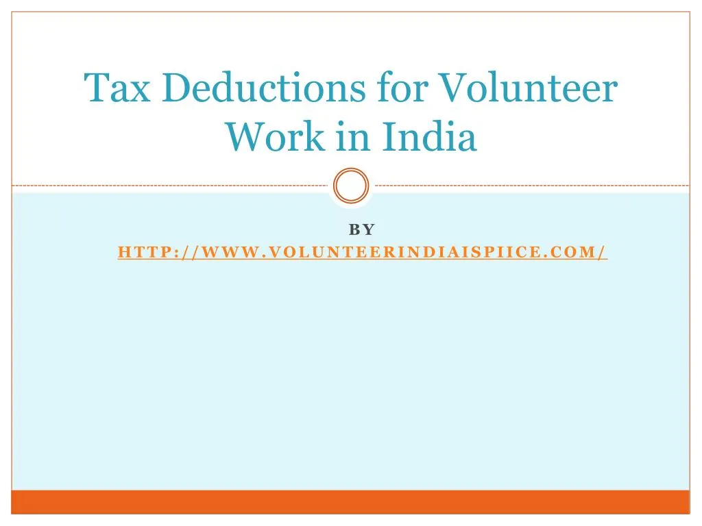 tax deductions for volunteer work in india