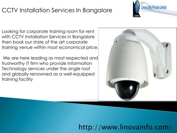 CCTV Installation Services in Bangalore
