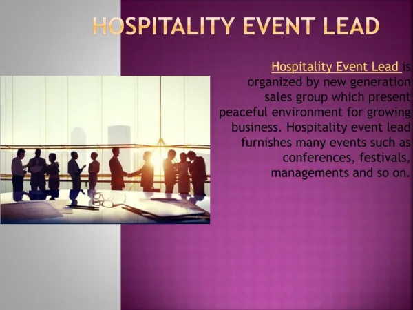Hospitality Lead Service