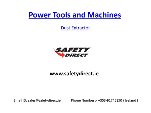 Dust Extractor in Ireland at safetydirect.ie