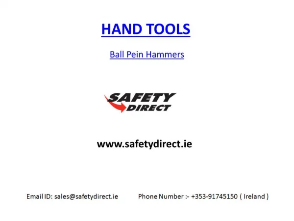 Ball Pein Hammers in Ireland at safetydirect.ie