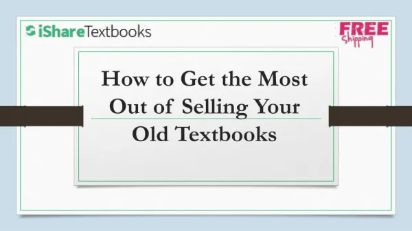 How to Get the Most Out of Selling Your Old Textbooks