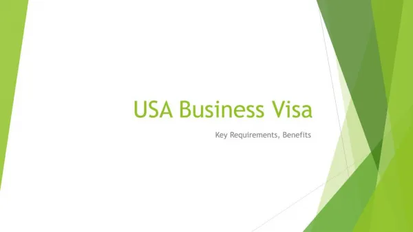 USA Business Visa--Key Requirements, Benefits