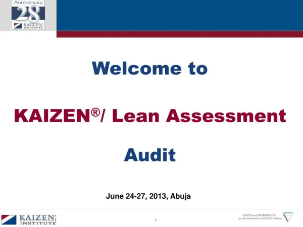 Kaizen Lean Assessment Audit