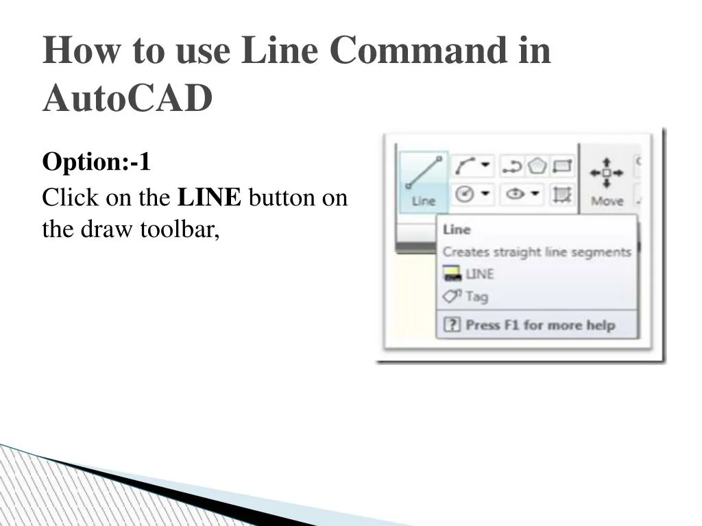 how to use line command in autocad