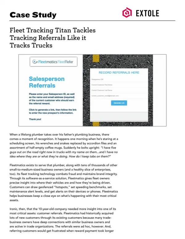 Extole Case Study Fleetmatics