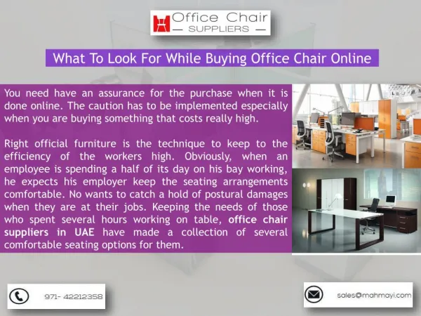 Mahmayi Office Furniture - Leading Office Chair Suppliers in UAE