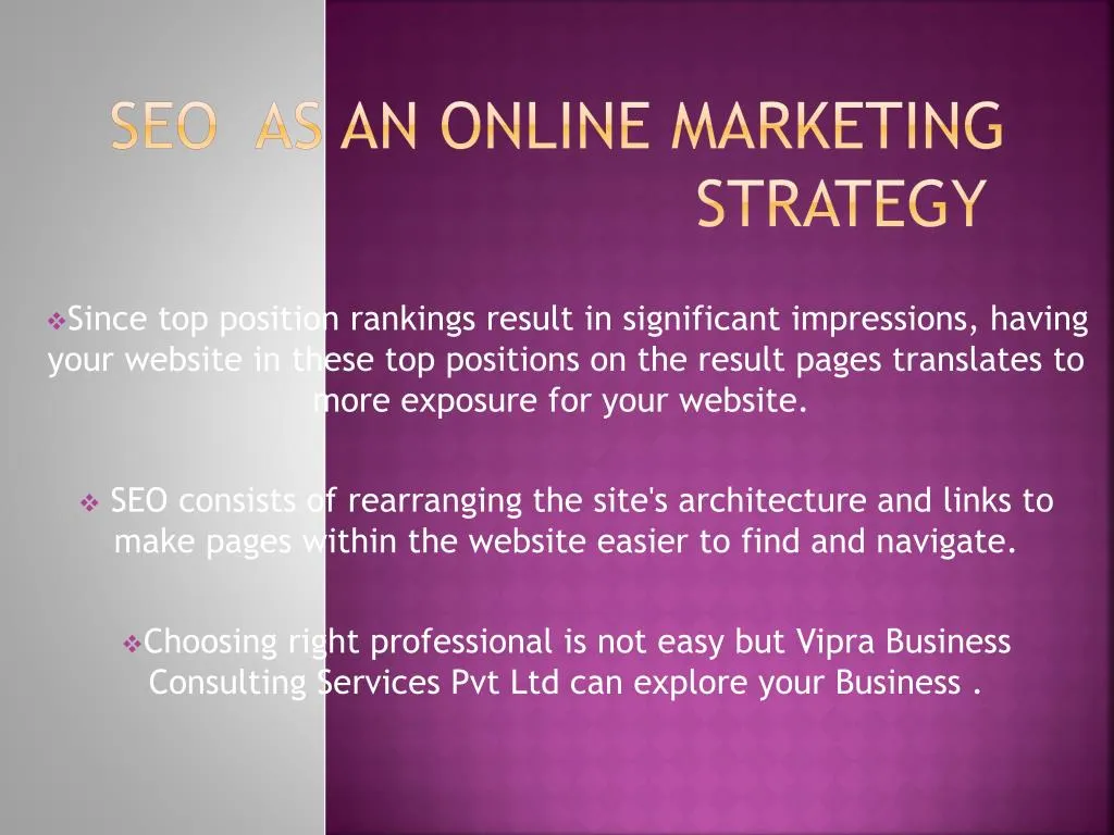 seo as an online marketing strategy
