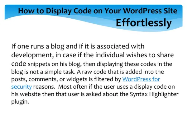 How to Display Code on Your WordPress Site Effortlessly