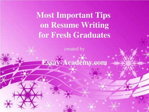 Most Important Tips on Resume Writing for Fresh Graduates