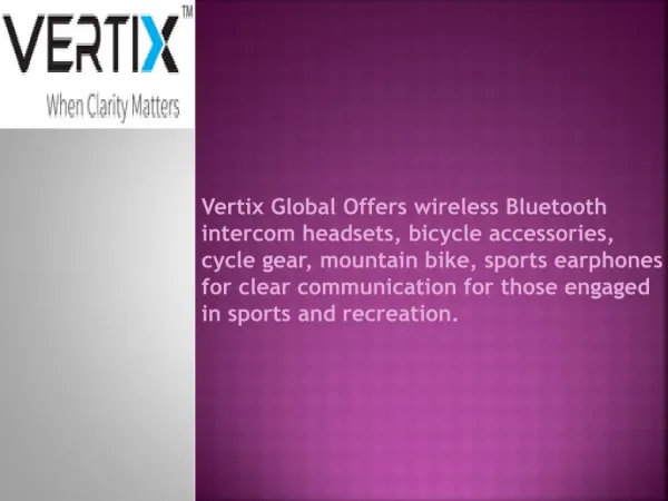 VERTIX - A Leading Wireless Communication Products Provider