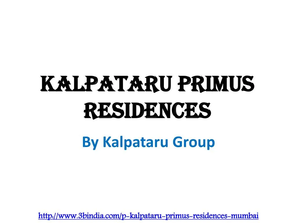 kalpataru primus residences