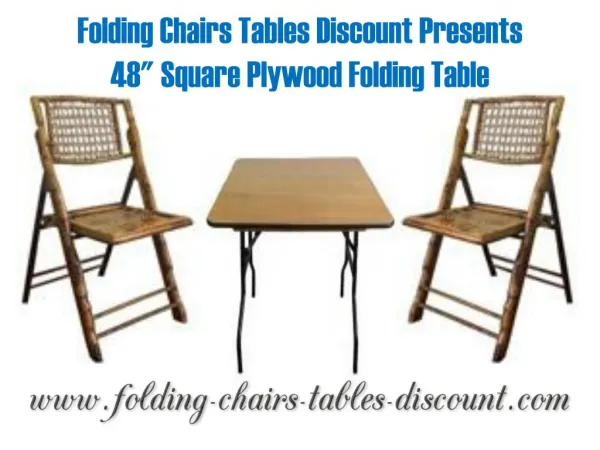 Folding Chairs Tables Discount Presents 48 Inches Square Plywood Folding Table